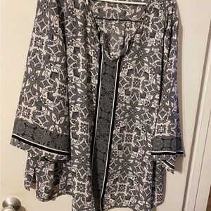 Cato Black and White Paisley shirt